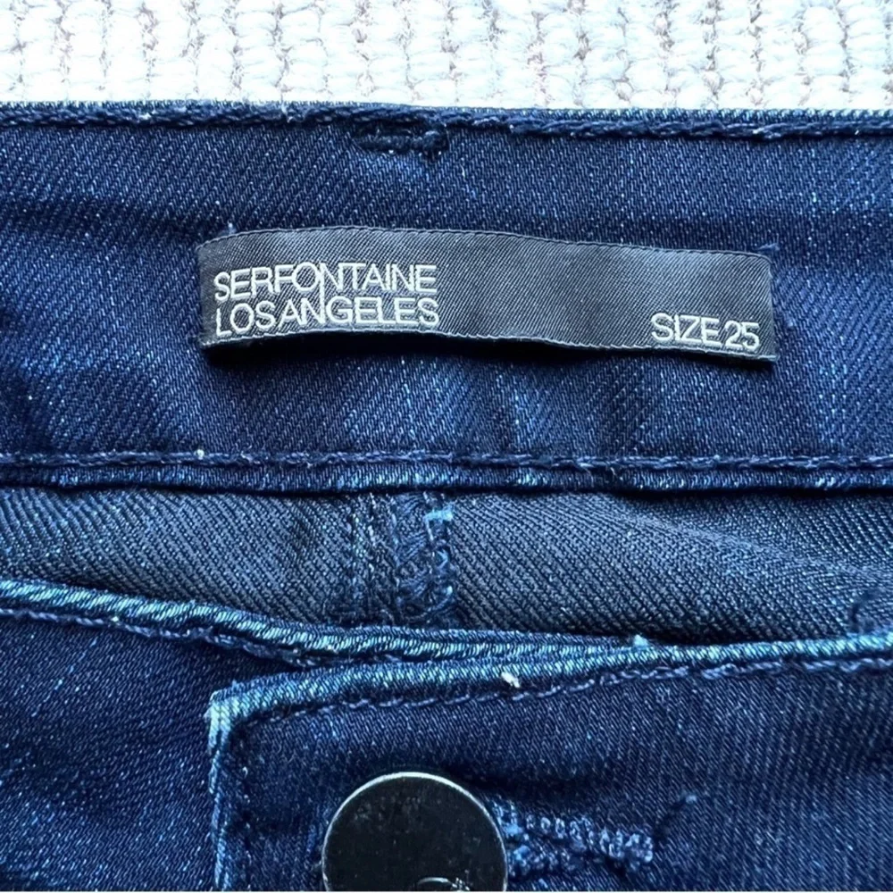 Serfontaine low rise skinny jean dark wash cigarette leg stretch Euphoria sz 25